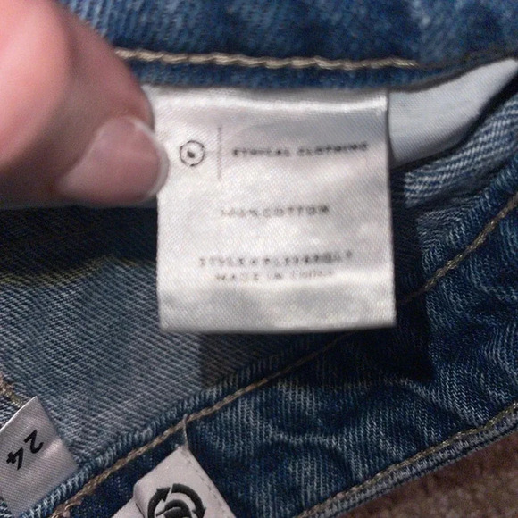 PTCL Ethical Clothing patch quilted jean skirt - size 24 NWT. U - Picture 7 of 7